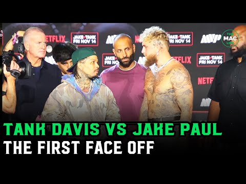 Jake Paul vs. Gervonta 'Tank' Davis FIRST FACE OFF
