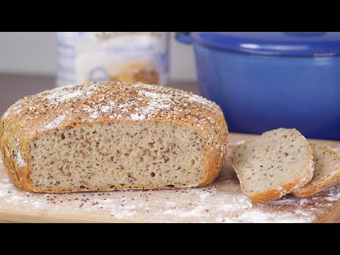 No kneaded bread, the best of bread with quinoa and speltflour. without wheatflhour