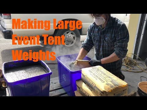 Making Event Tent Weights - No Idea What I'm Doing! - Time Lapse