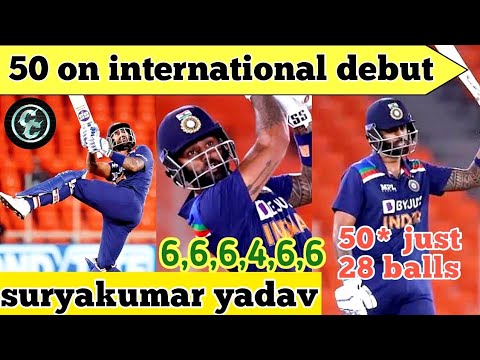 50 on dream t20i debut  suryakumar yadav | ind vs eng 2021 highlights| #indvseng