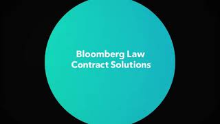 Bloomberg Law Contract Solutions YouTube Video