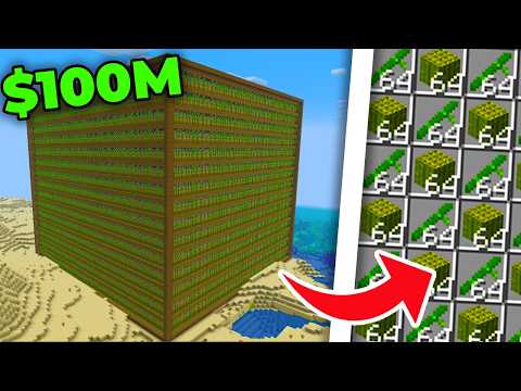 $0 to $100,000,000 Using Only 1 Bamboo (Donut SMP)
