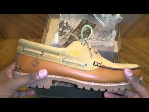 Custom men's timberland boat shoes unboxing and review