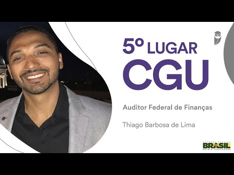 CGU: Thiago Lima conquista o 5º lugar (cotas) para Auditor Federal de Finanças e Controle.