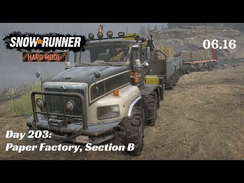 SnowRunner Hard Mode - R06 E16 - Paper Factory, Section B