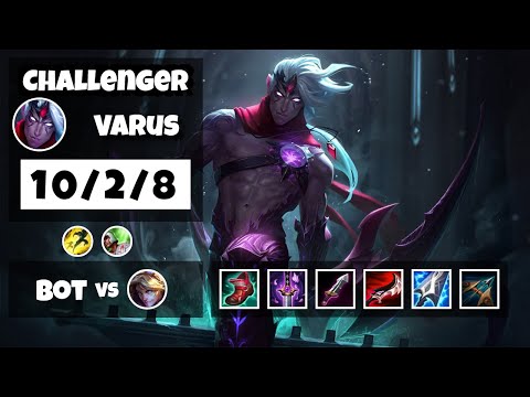 Varus vs Ezreal EU Challenger BOT (10/2/8) - v11.18