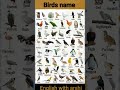 A to Z Birds names// Birds Name English Vocabulary//  100 birds name in images with English name