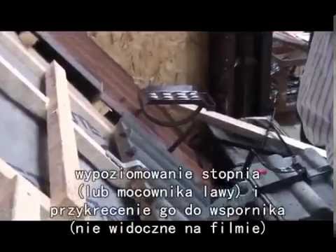 Montaż stopnia na blachodachowkę