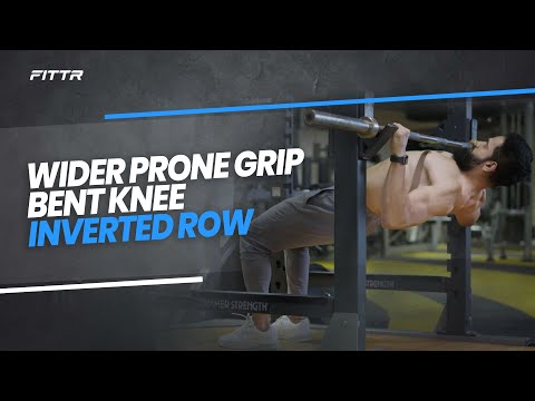 Wider Prone grip bent knee inverted rows