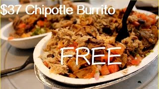 Life Hack: $37 Chipotle Burrito for Free?