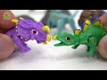 ¡¡Sorpresa!! Transformando el juego del color del huevo de pascua de dinosaurio! | Juguete DuDuPop