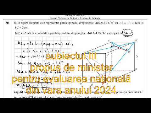 2024 Model Oficial Ministerul Educației SUBIECTUL III Evaluarea Națională 2024 Rezolvat Complet