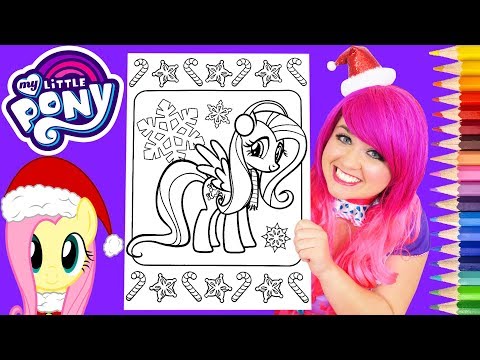 Coloring My Little Pony Christmas Fluttershy Coloring Page Prismacolor Pencils | KiMMi THE CLOWN Video