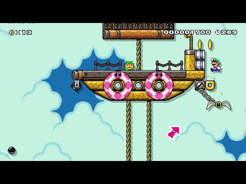 Yoshi Airship Rescue by Hiρρo - Super Mario Maker 2 - No Commentary 1bz