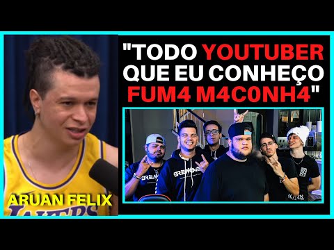 ARUAN FELIX EXPLANA YOUTUBERS AO VIVO (Flow Podcast) FlowPah Cortes