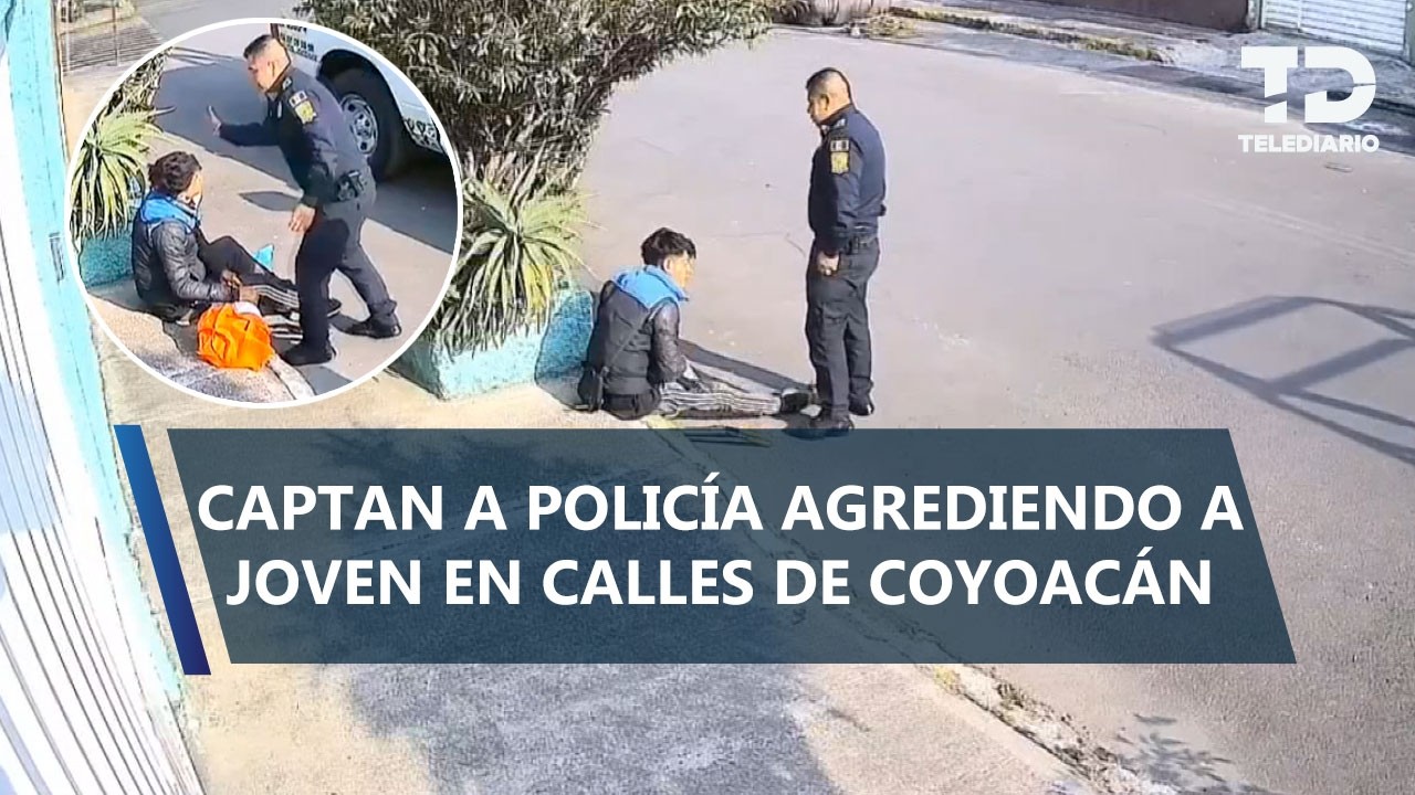 Video exhibe a policía golpeando a joven en Coyoacán; SSC condena agresión y suspende a oficial