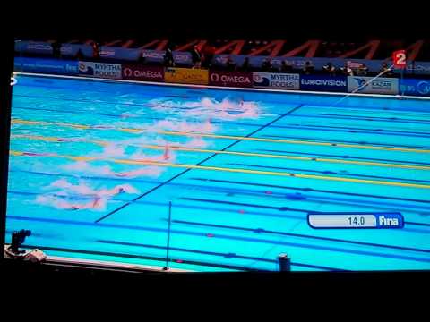 FINALE 50M DOS CHAMPIONNAT DU MONDE BARCELONA 2013 CAMILLE LACOURT