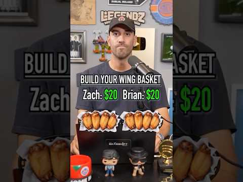 Who Can Build The Better Wing Basket With $20? #shorts #food #wings #money