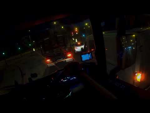 POV Driving Scania R450. Early morning in London