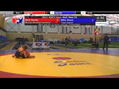 University Freestyle Third Place 66kg - Nick Hucke vs. Mike Rowe