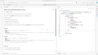 YouTube video '#LeetCode 2600 | K Items With the Maximum Sum #Java'