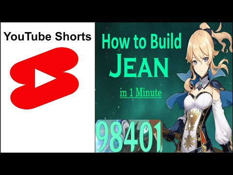 How to Build Jean in 1 Minute 🦁(Genshin Impact)