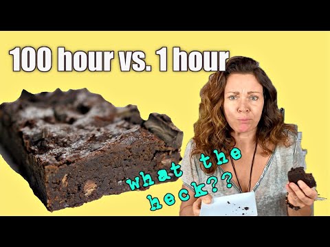 100 Hour Brownies vs 1 Hour Brownies VEGAN RECIPE!
