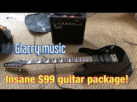 Glarry 170 Type Electric Guitar w/ 20W Amplifier Sunset image 7