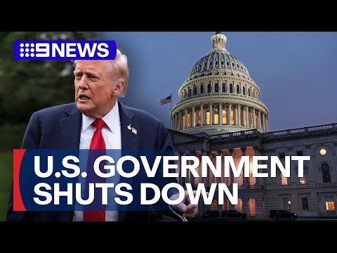 U.S. government shuts down after lawmakers fail to reach agreement | 9 News Australia