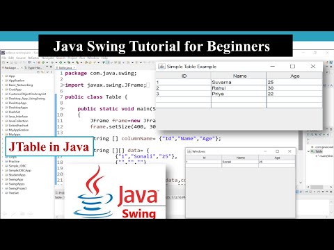 Jtable Demo Using Java Swing