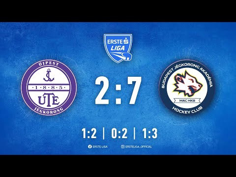 Gólösszefoglaló - EL 209 - UTE - Budapest Jégkorong Akadémia HC 2-7 20240229