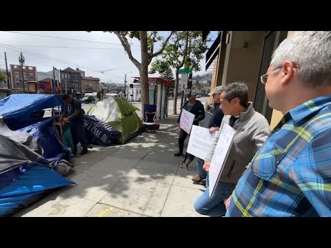 SF Castro District merchants protest in frustration of unhoused ...