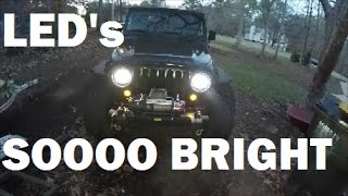 Jeep TJ LED Headlight Installation (Lantsun)