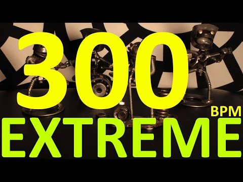 300 BPM - EXTREME - 4/4 Drum Track - Metronome - Drum Beat