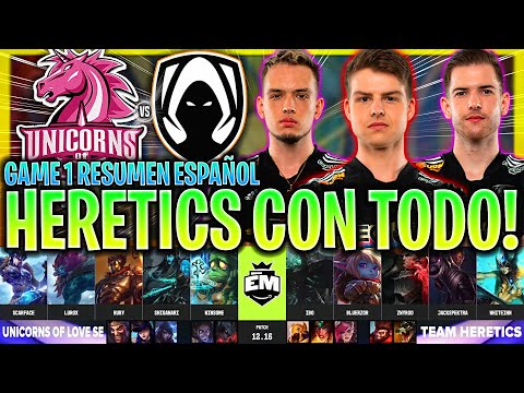 HERETICS VA CON TODO PARA SEMIS | HRTS vs USE GAME 1 RESUMEN EU MASTERS CUARTOS DE FINAL LVP ESPAÑOL