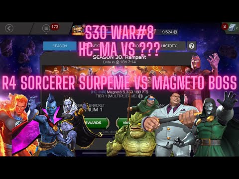 MCOC AW Season 30 - War #8 - R4 Sorcerer Supreme vs Magneto Boss!