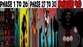 Phase 1 VS Phase 2 VS Phase 3-4 VS Phase 5 VS Phase 6 VS Phase 7-27-to 40 in Incredibox Sprunki Mix!
