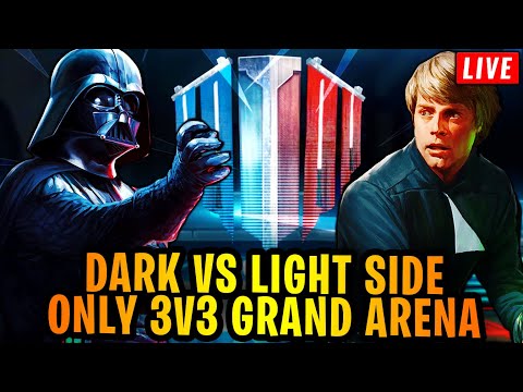 Dark Side ONLY vs Light Side Defense 3v3 Grand Arena Sandbox Challenge - I Really Hate Lord Vader