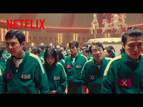 第3ゲームのあの歌 - \まるくまるく\リリックビデオ（カラオケ風）🎠 | イカゲーム | Netflix Japan