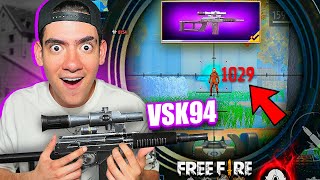 CONSIGO el NUEVO FRANCOTIRADOR de FREE FIRE VSK94 y ME ACUSAN DE HACKER !! | TheDonato