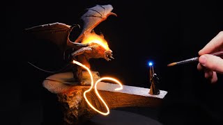 Fire Demon vs Old Man Diorama LOTR Diorama