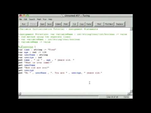 Variable Initialization Turing