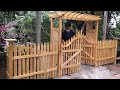 Build Pallet Fence Tutorial - How To Make A Simple Pallet Wood Picket Fence