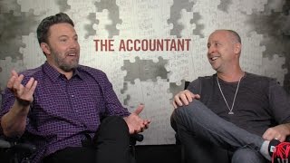 THE ACCOUNTANT interview - Ben Affleck, Gavin O'Connor - Affleck reviews BATMAN v SUPERMAN