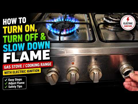 How to Turn On, Turn Off & Reduce Gas Stove Flame with Electric Ignition? | Operate Cooking Range