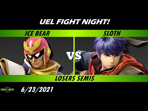 Fight Night! - Ice Bear (Falcon) vs Sloth (Ike) Losers Semis - Smash Ultimate