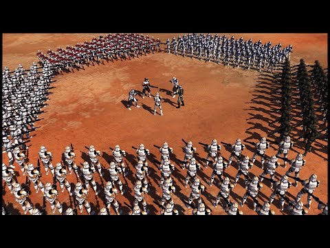 Clone Commanders Gladiator Battle! - Men of War: Star Wars Mod Battle Simulator
