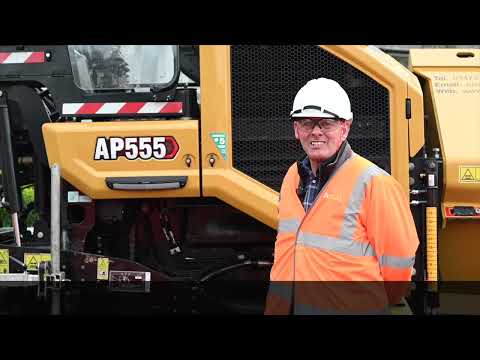 Cat® AP555 Asphalt Paver (Taydal Surfacing LTD, London, UK)