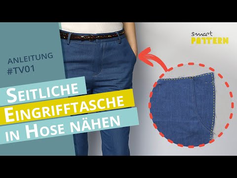 Sew your own front trouser pocket with side opening | DIY tutorial #TV01