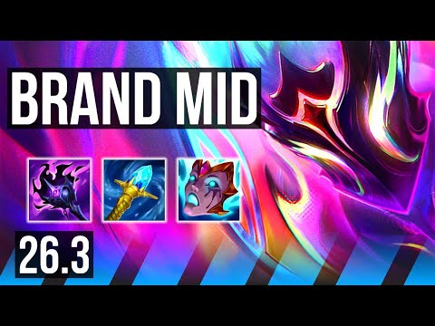 BRAND vs XERATH (MID) | First Strike, Good KDA: 12/2/8 | EUW Master | 26.3
